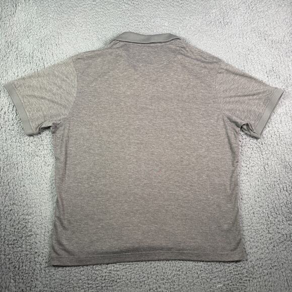U-510 Polo Shirt Mens Large Gray Viscose Bamboo Stretch Under 510 Button Down - Picture 4 of 7